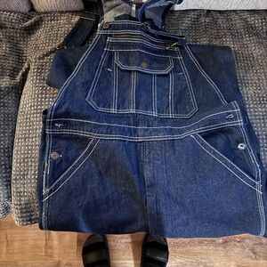 Men's Dark Blue Denim Overalls